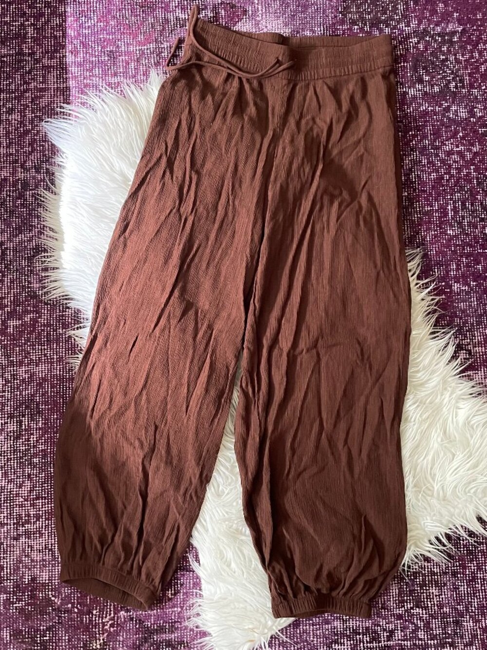 Brown Balloon Pants Harem Pants